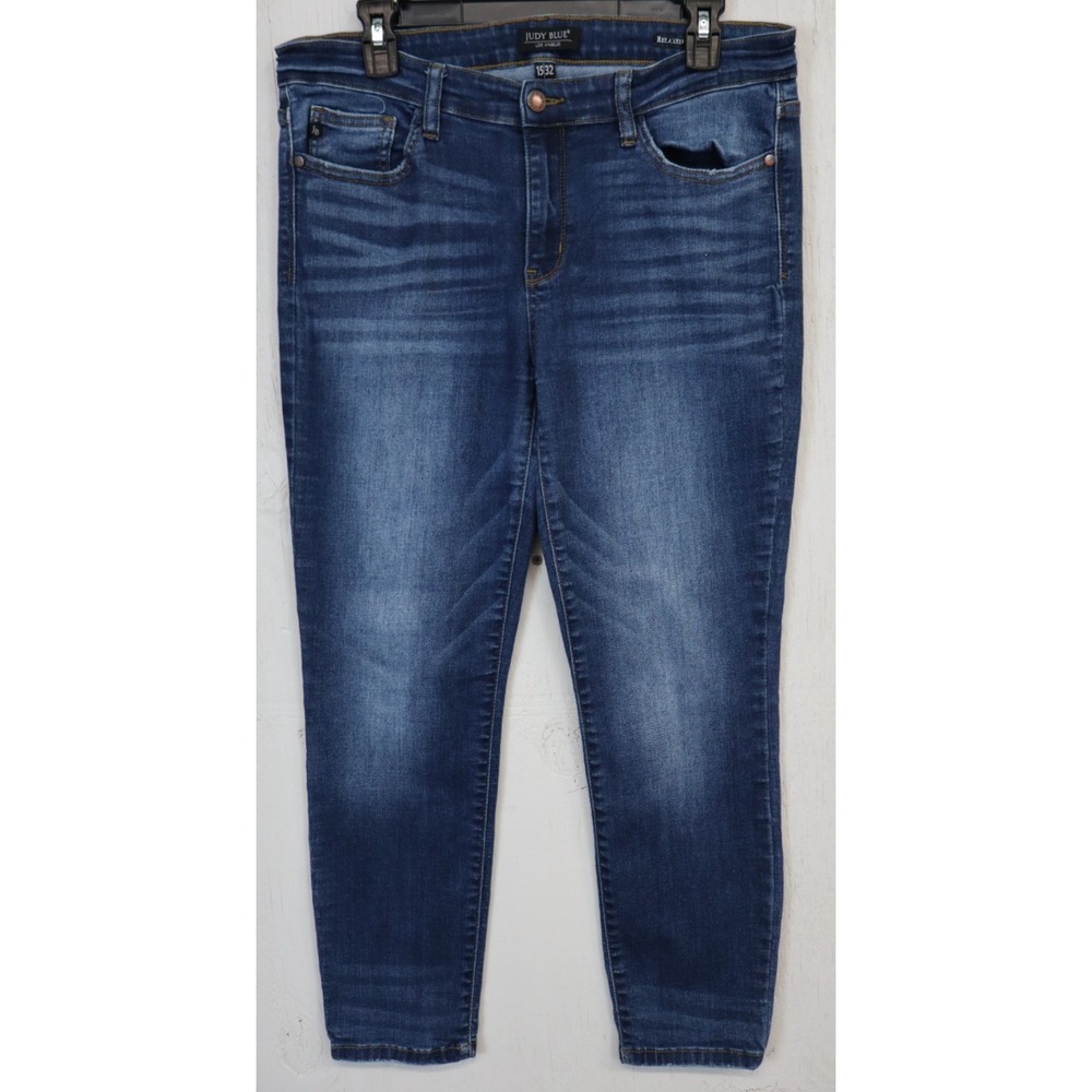 Womens Judy Blue Los Angeles Jeans Relaxed Fit‎ Straight Size 15/32 JB82102DK